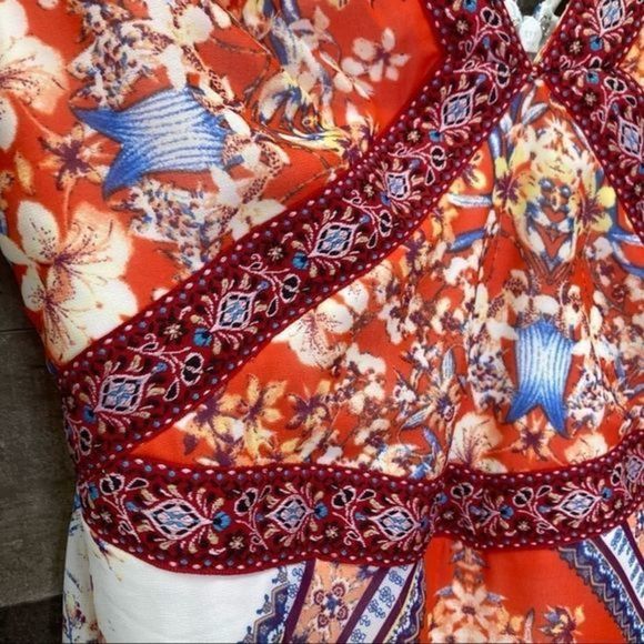 Soieblu Scarf Print Strappy Maxi Dress - Picture 4 of 14